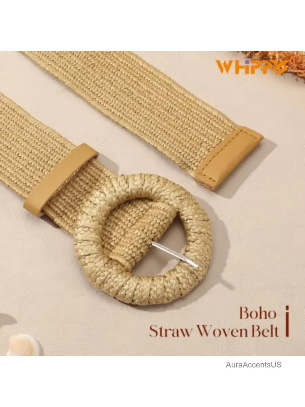 Straw Woven Elastic Stretch Waist Belt Boho Braided Dress Belt